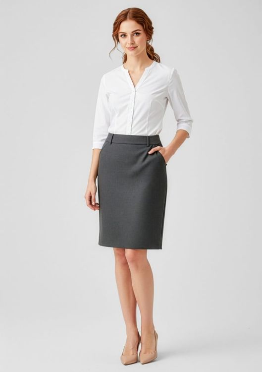 Picture of Comfort Wool Stretch Womens Multi-Pleat Skirt
