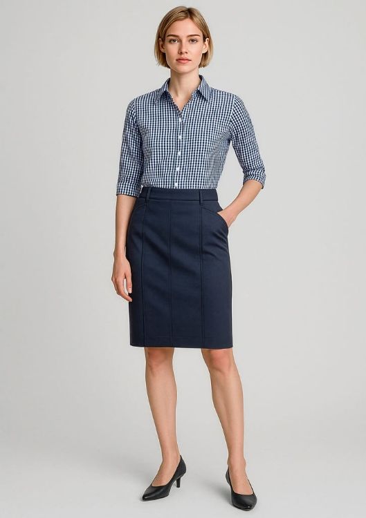 Picture of Traveller Womens Mid Waist Stretch Chino Skirt
