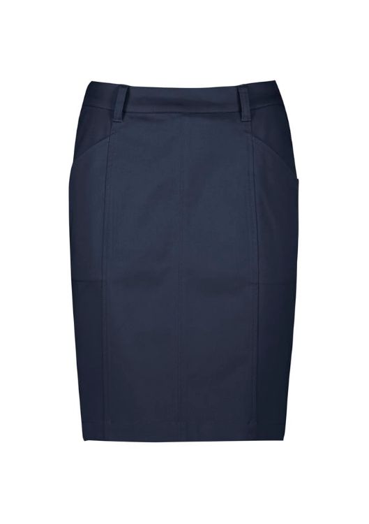 Picture of Traveller Womens Mid Waist Stretch Chino Skirt