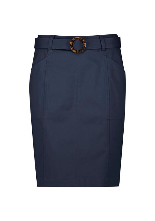 Picture of Traveller Womens Mid Waist Stretch Chino Skirt