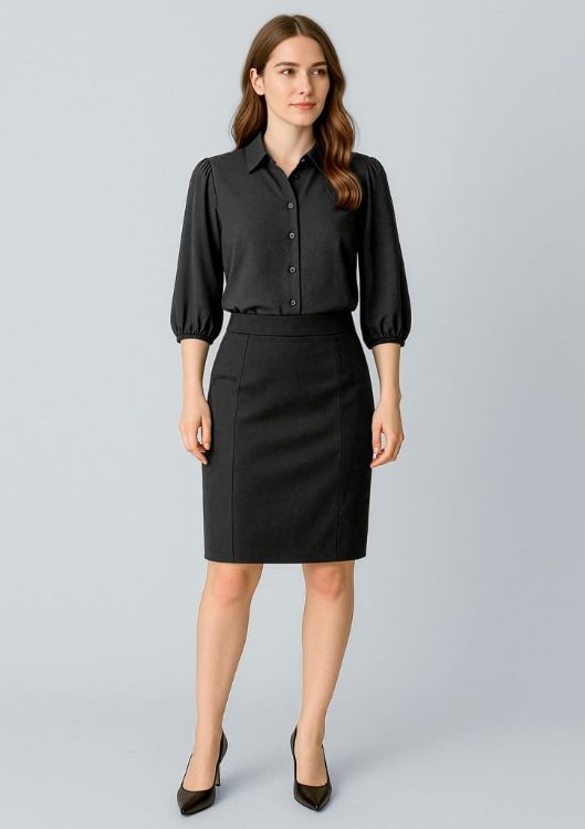 Picture of Cool Stretch Womens Mid-waist Pencil Skirt