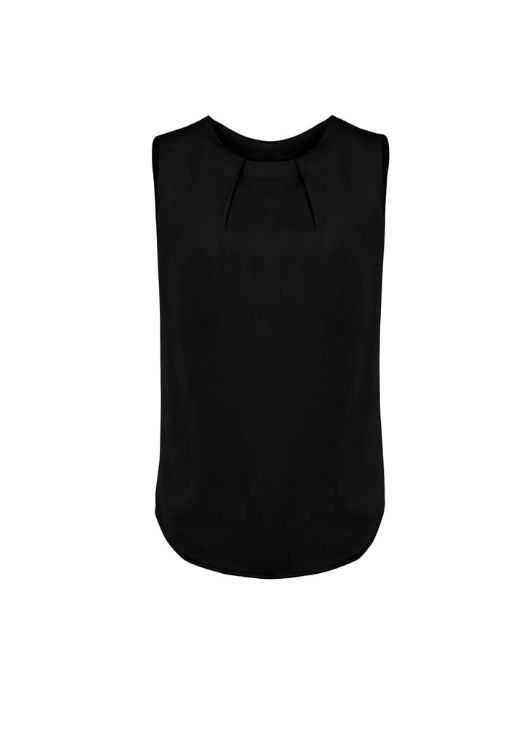 Picture of Estelle Womens Sleeveless Pleat Detail Blouse