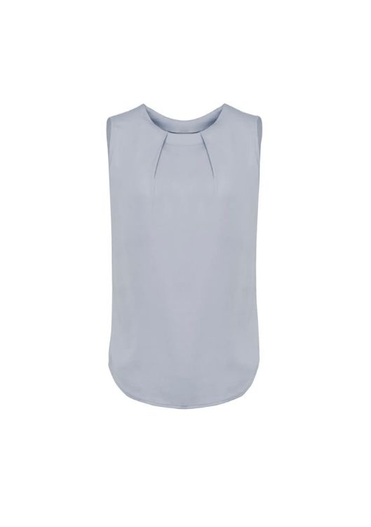 Picture of Estelle Womens Sleeveless Pleat Detail Blouse