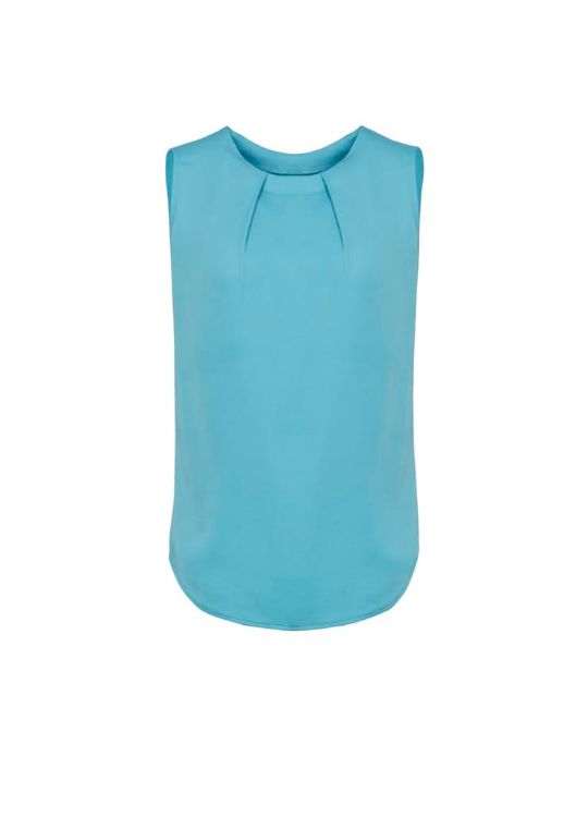 Picture of Estelle Womens Sleeveless Pleat Detail Blouse