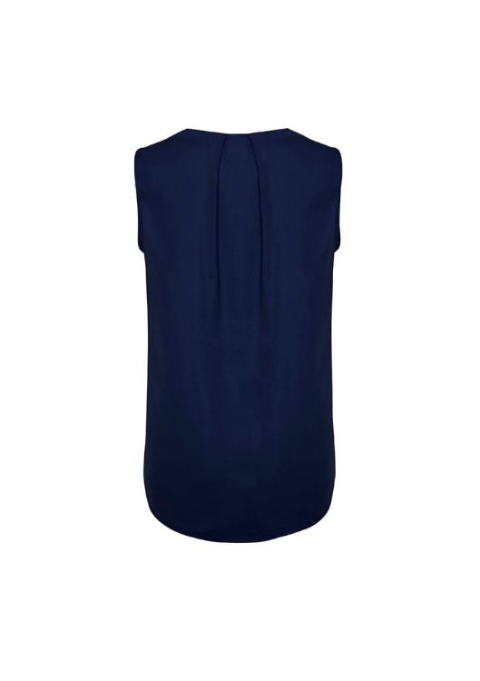 Picture of Estelle Womens Sleeveless Pleat Detail Blouse