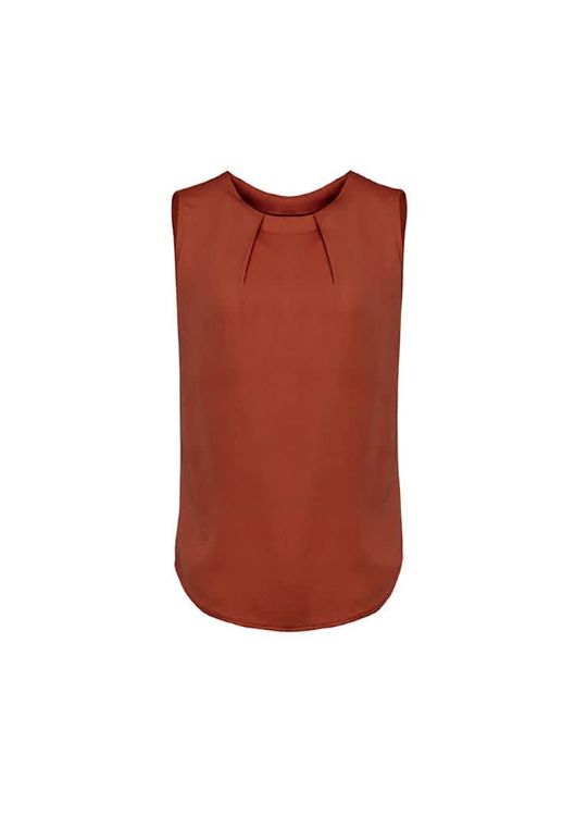 Picture of Estelle Womens Sleeveless Pleat Detail Blouse