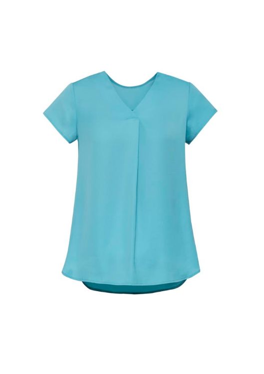Picture of Kayla Womens V-Neck Pleat Blouse