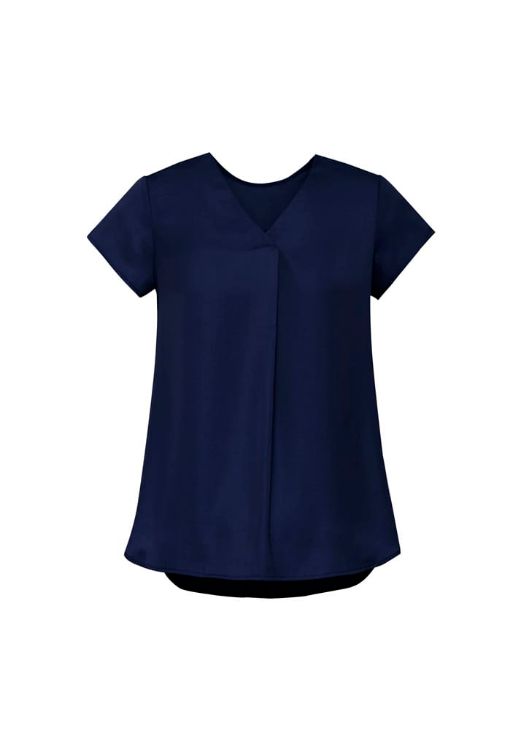 Picture of Kayla Womens V-Neck Pleat Blouse