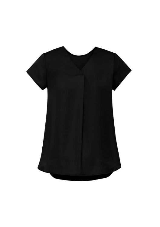 Picture of Kayla Womens V-Neck Pleat Blouse