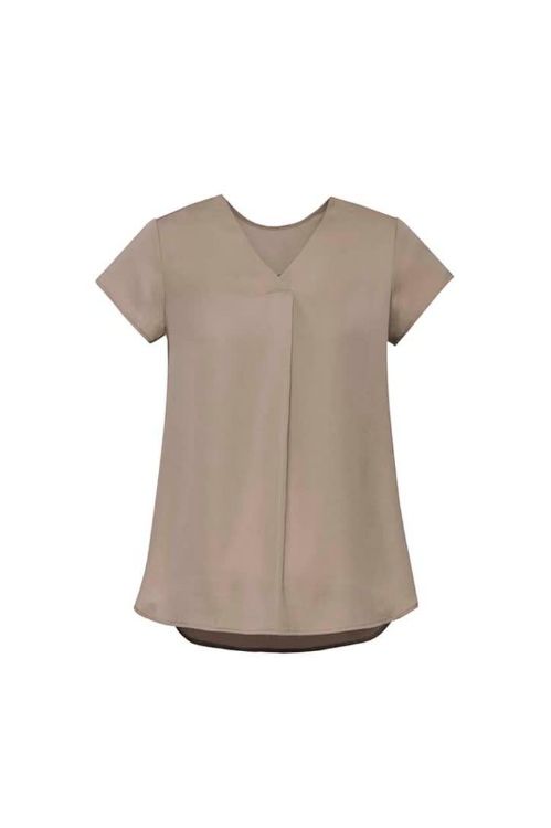 Picture of Kayla Womens V-Neck Pleat Blouse