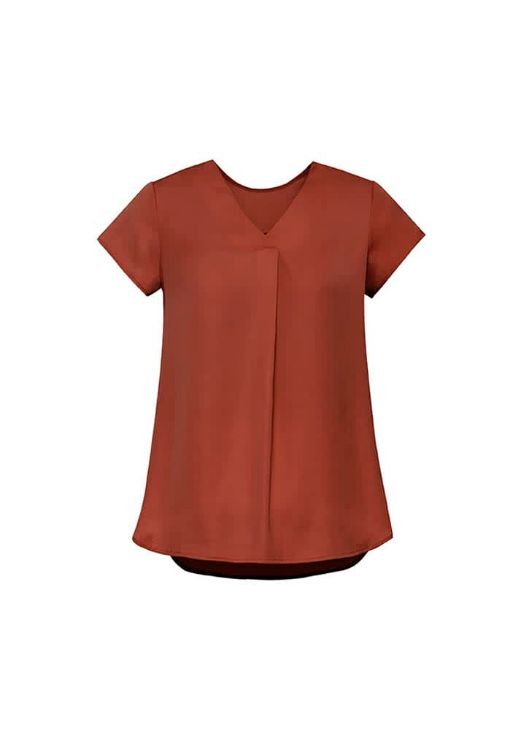 Picture of Kayla Womens V-Neck Pleat Blouse