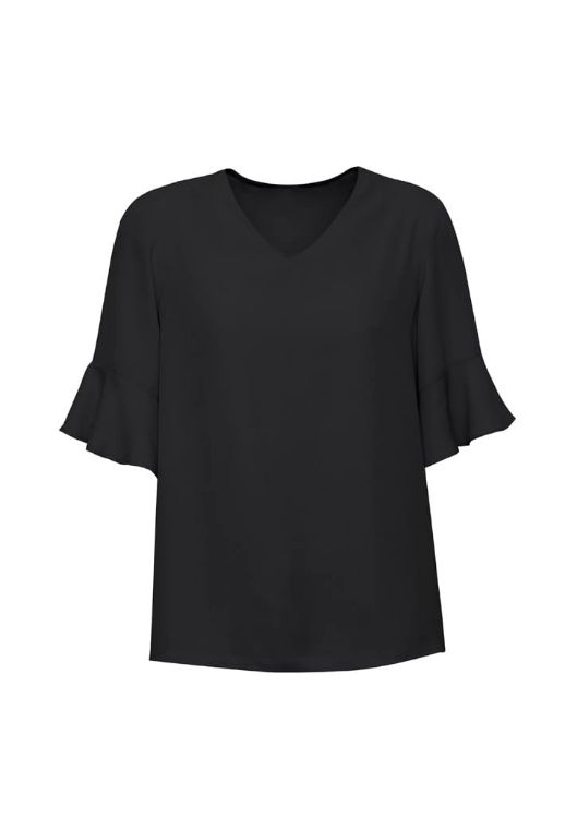 Picture of Aria Womens Fluted Sleeve Blouse