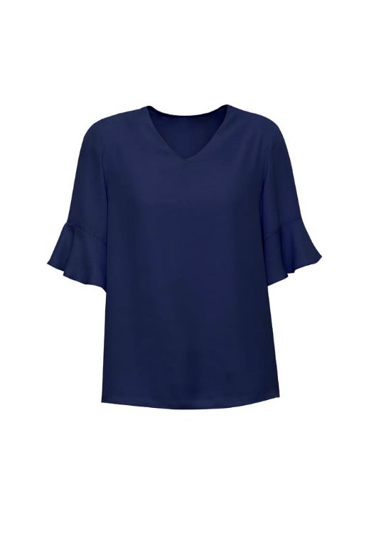 Picture of Aria Womens Fluted Sleeve Blouse
