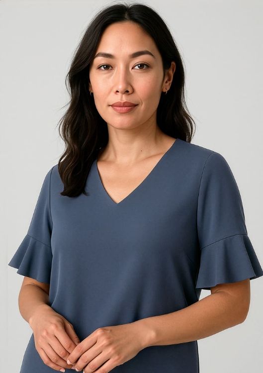 Picture of Aria Womens Fluted Sleeve Blouse