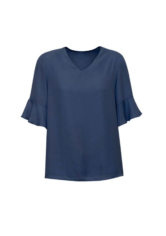 Picture of Aria Womens Fluted Sleeve Blouse