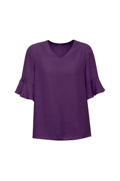 Picture of Aria Womens Fluted Sleeve Blouse