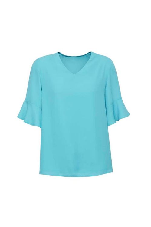 Picture of Aria Womens Fluted Sleeve Blouse