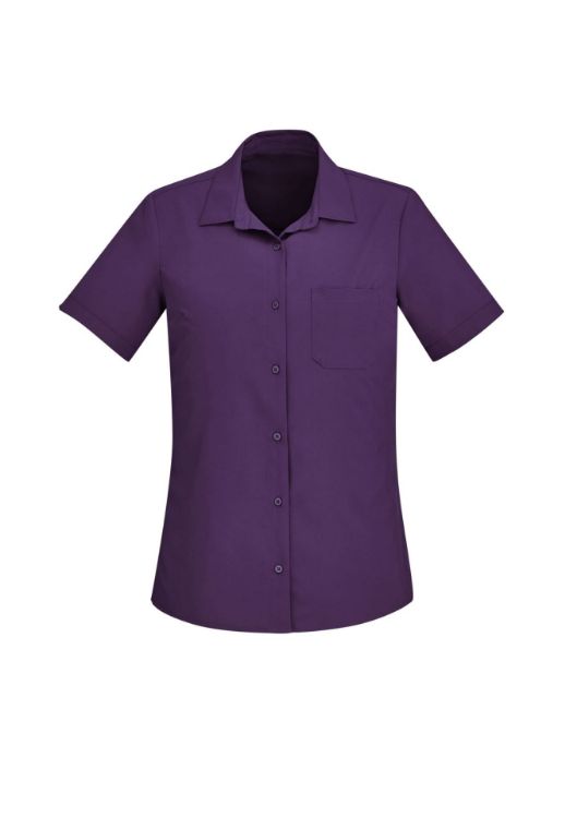 Picture of Florence Womens Plain Short Sleeve Shirt