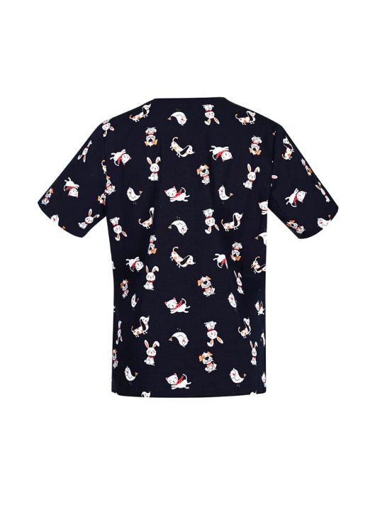 Picture of Printed Womens Best Friends Scrub Top