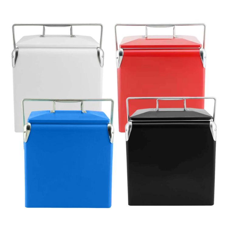Picture of Retro Metal Ice Cooler Box 13L