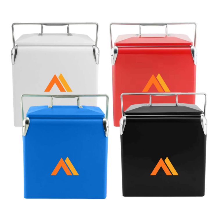 Picture of Retro Metal Ice Cooler Box 13L