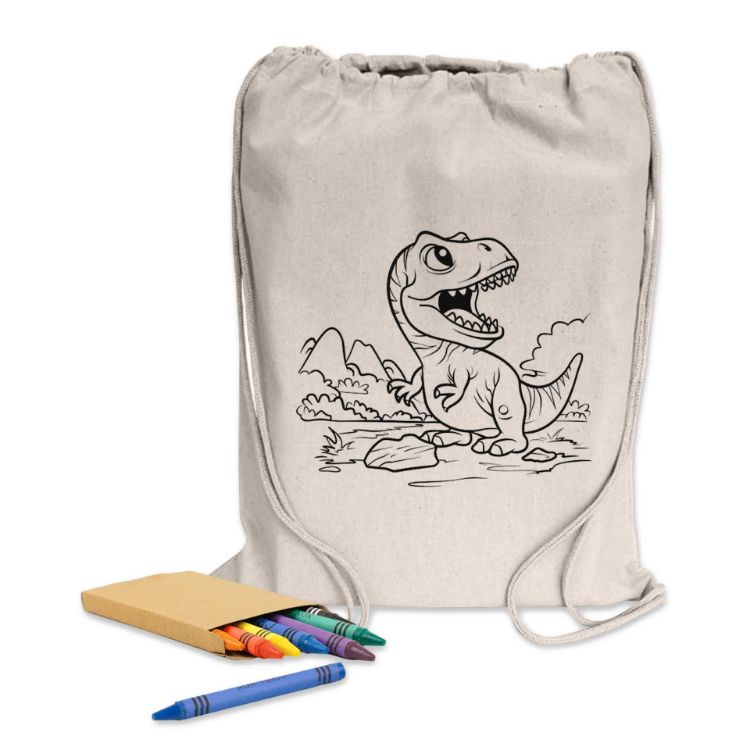 Picture of Colouring Calico Library Bag