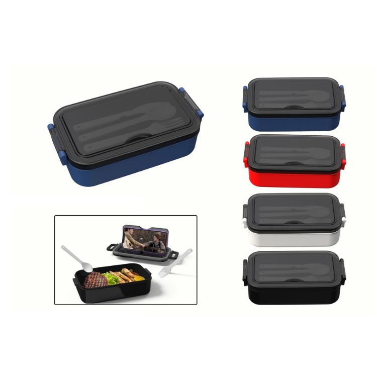 Picture of Lunch Box Includes Fork Knife And Spoon