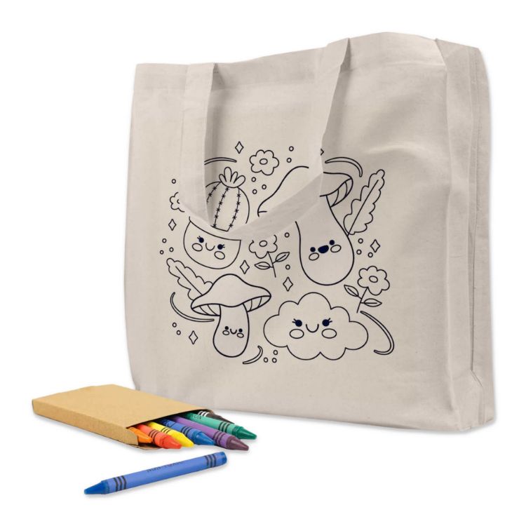 Picture of Colouring Calico Bag with Gusset