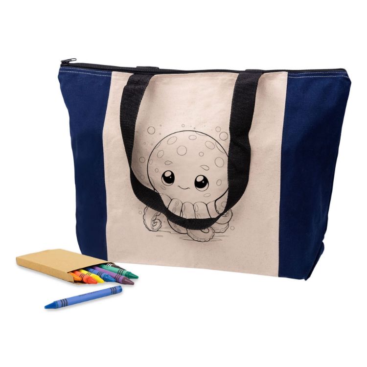 Picture of Colouring Calico Zip Shopper