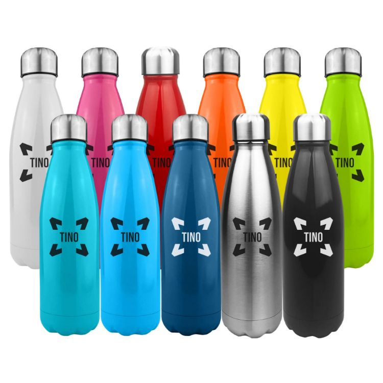 Picture of Komo Shiny Stainless Steel Drink Bottle Single Wall