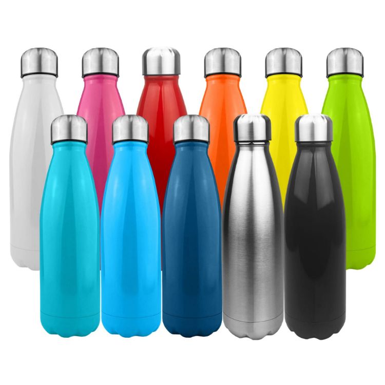 Picture of Komo Shiny Stainless Steel Drink Bottle Single Wall