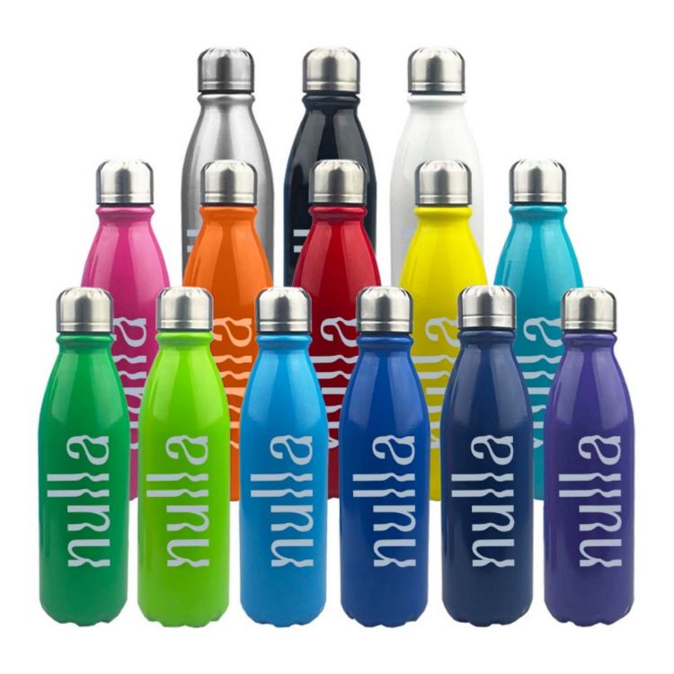 Picture of Komo Shiny Aluminium Drink Bottle Single Wall