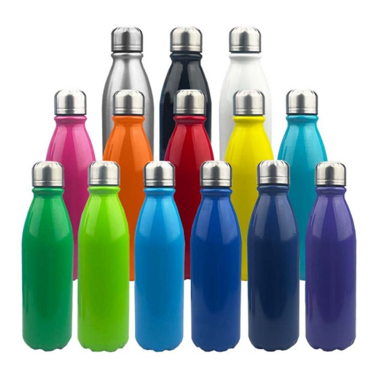 Picture of Komo Shiny Aluminium Drink Bottle Single Wall