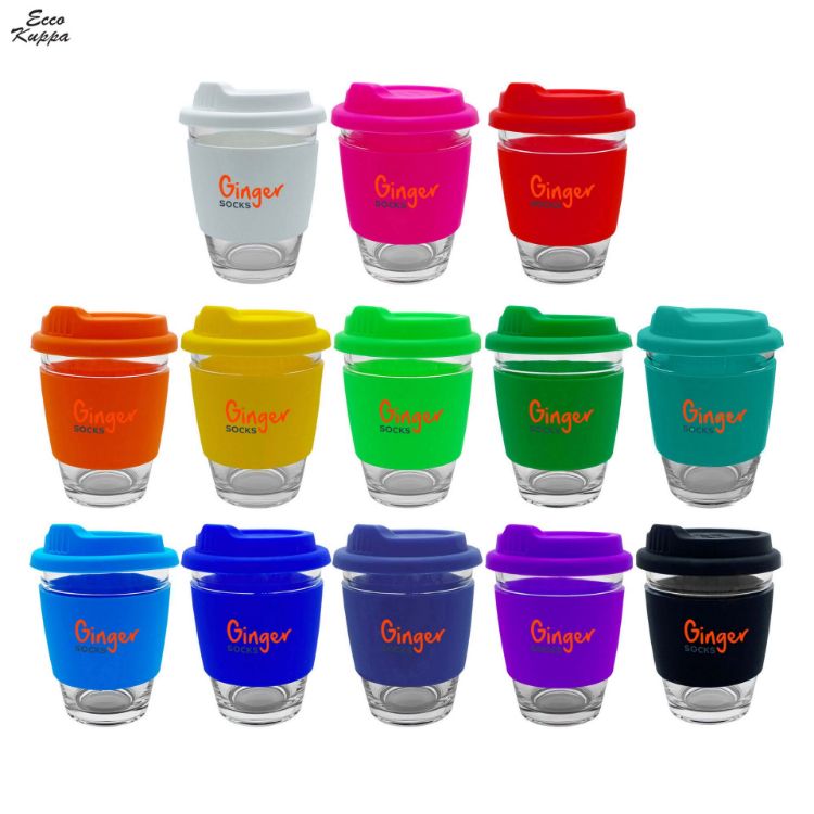 Picture of Carlo Glass Coffee Cup – Silicone