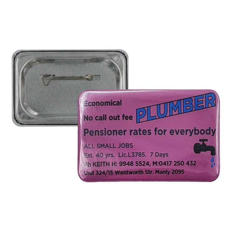 Picture of Button Badge Rectangle