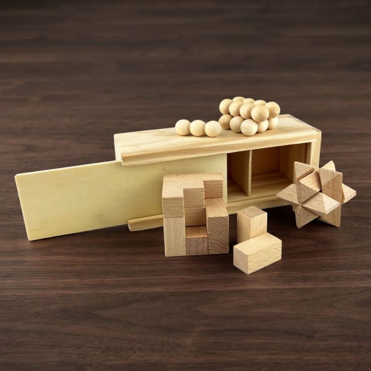 Picture of 3 in 1 Wooden Brain Teaser