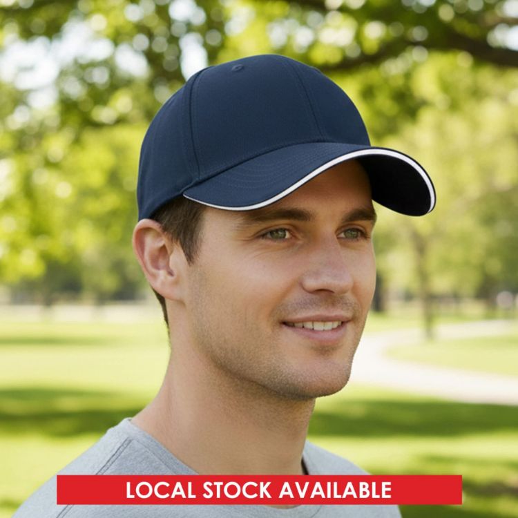 Picture of Const 6 Panel Cotton Sandwich Cap