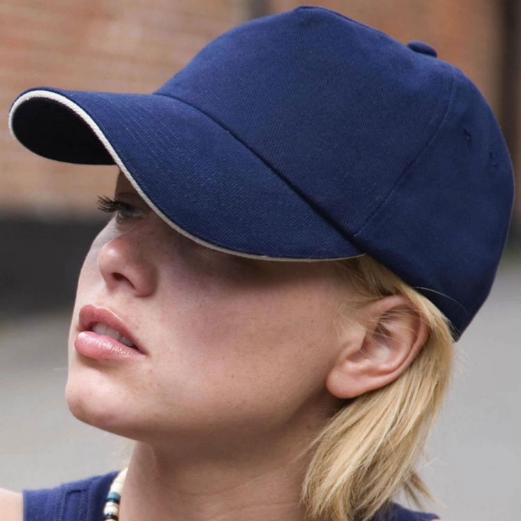 Picture of Nevaso 5 Panel Heavy Cotton Sandwich Cap