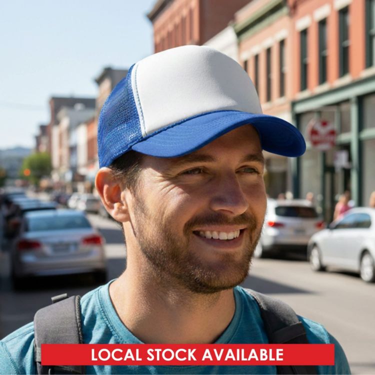 Picture of White Front 5 Panel Trucker Mesh Cap