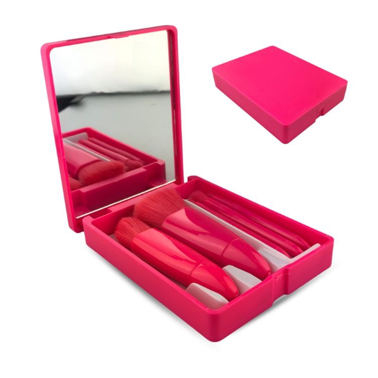 Picture of 5 Brushes with a Plastic Mirror Box