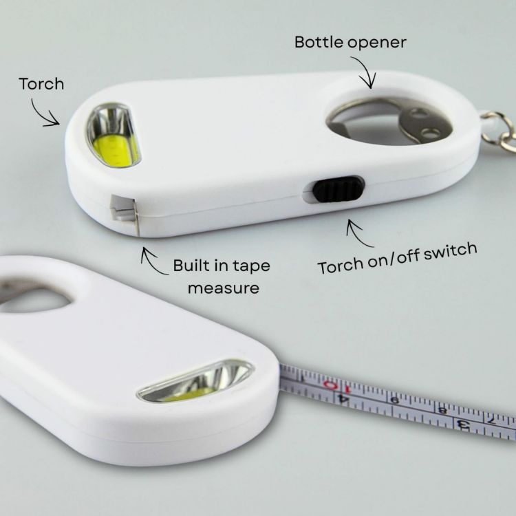 Picture of Smily Torch Tape Bottle Opener Key Ring