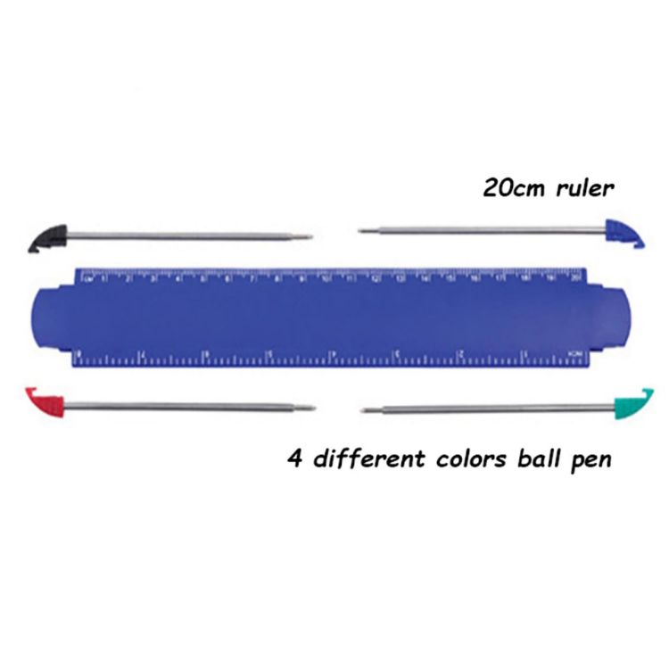 Picture of Ruler with 4pcs Ball Pen