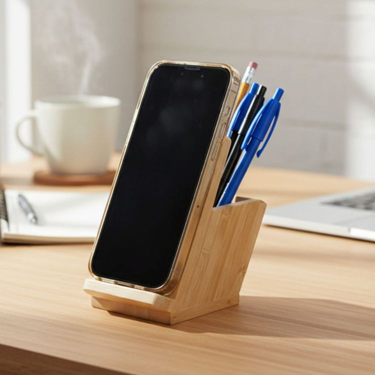 Picture of Bamboo Mobile Stand and Pen Holder