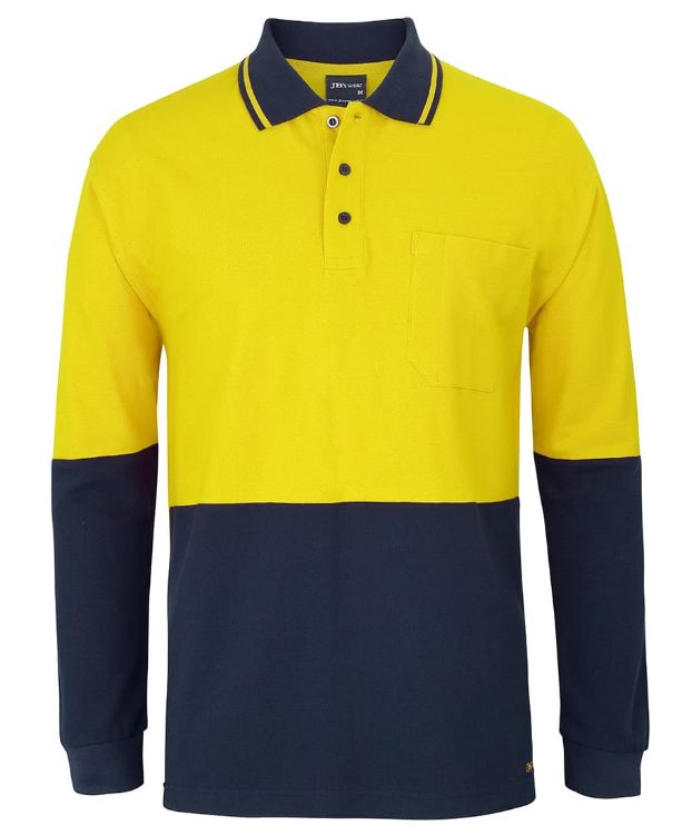 Picture of JB's Hv L/S Cotton Pique Trad Polo