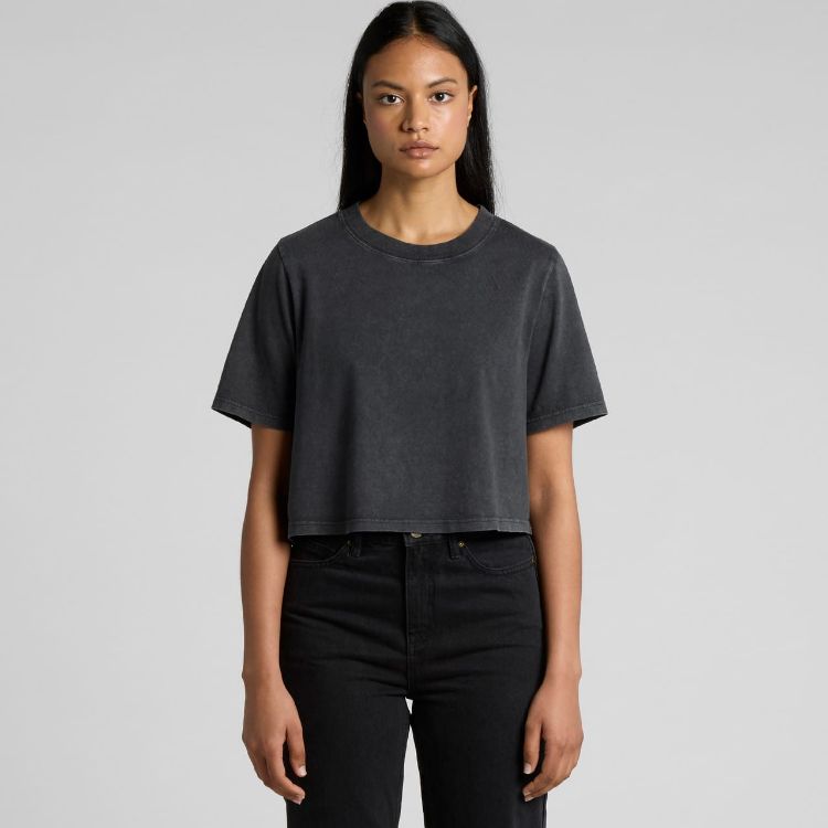 Picture of Wo's Stone Wash Heavy Crop Tee