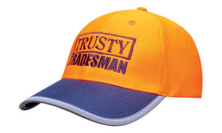 Picture of Luminescent Safety Cap with Reflective Trim