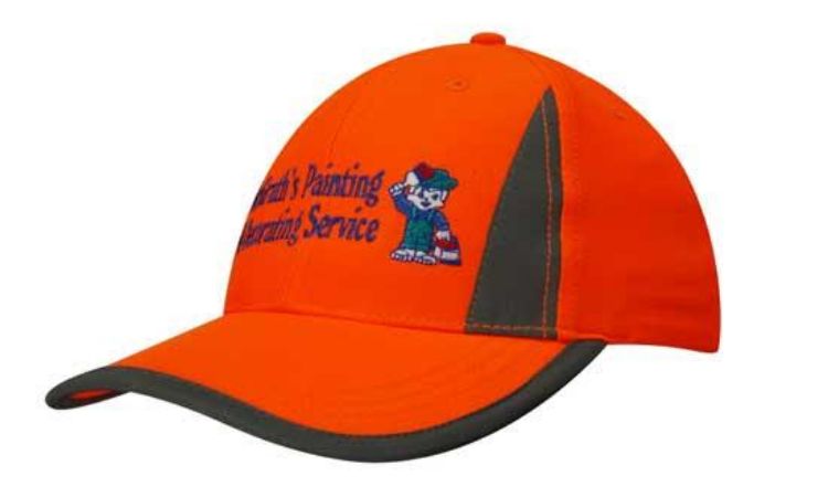 Picture of Luminescent Safety Cap with Reflective Inserts and Trim