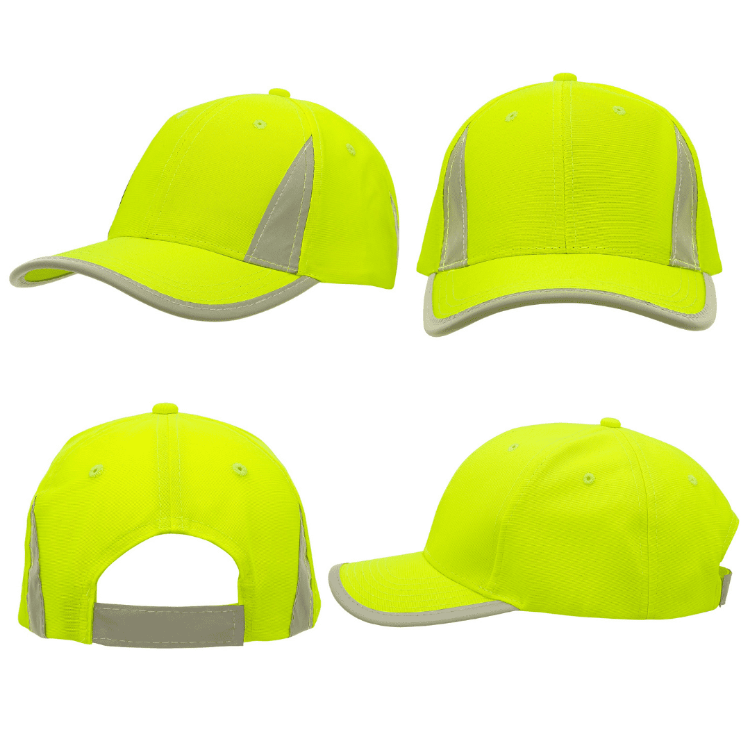 Picture of Luminescent Safety Cap with Reflective Inserts and Trim