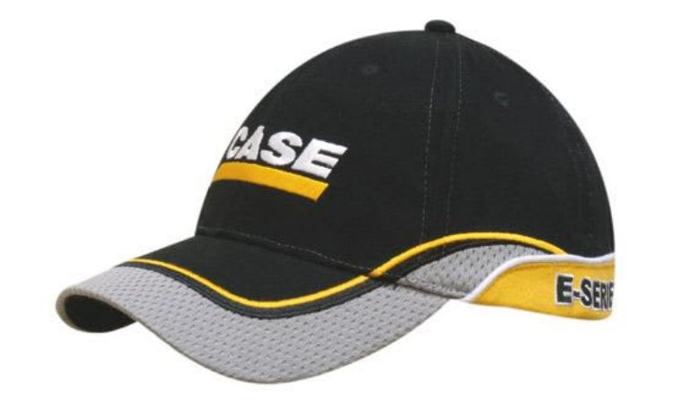 Picture of Brushed Heavy Cotton with Mesh Peak and Crown Indent, Embroidered Trim and Piping