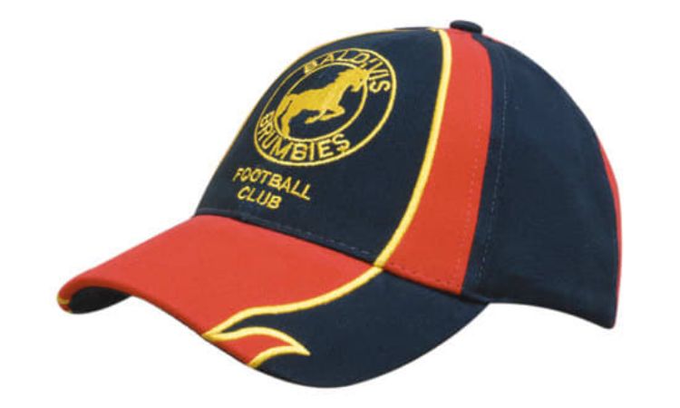 Picture of Brushed Heavy Cotton with Embroidered Edged Inserts to Peak & Crown